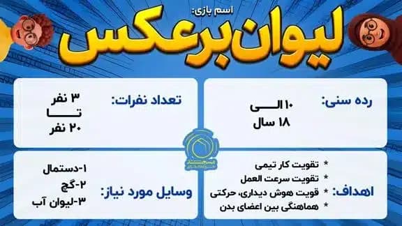 بازی لیوان برعکس